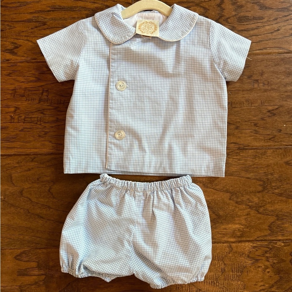 The Beaufort Bonnet Company Light Blue Checkered Set
